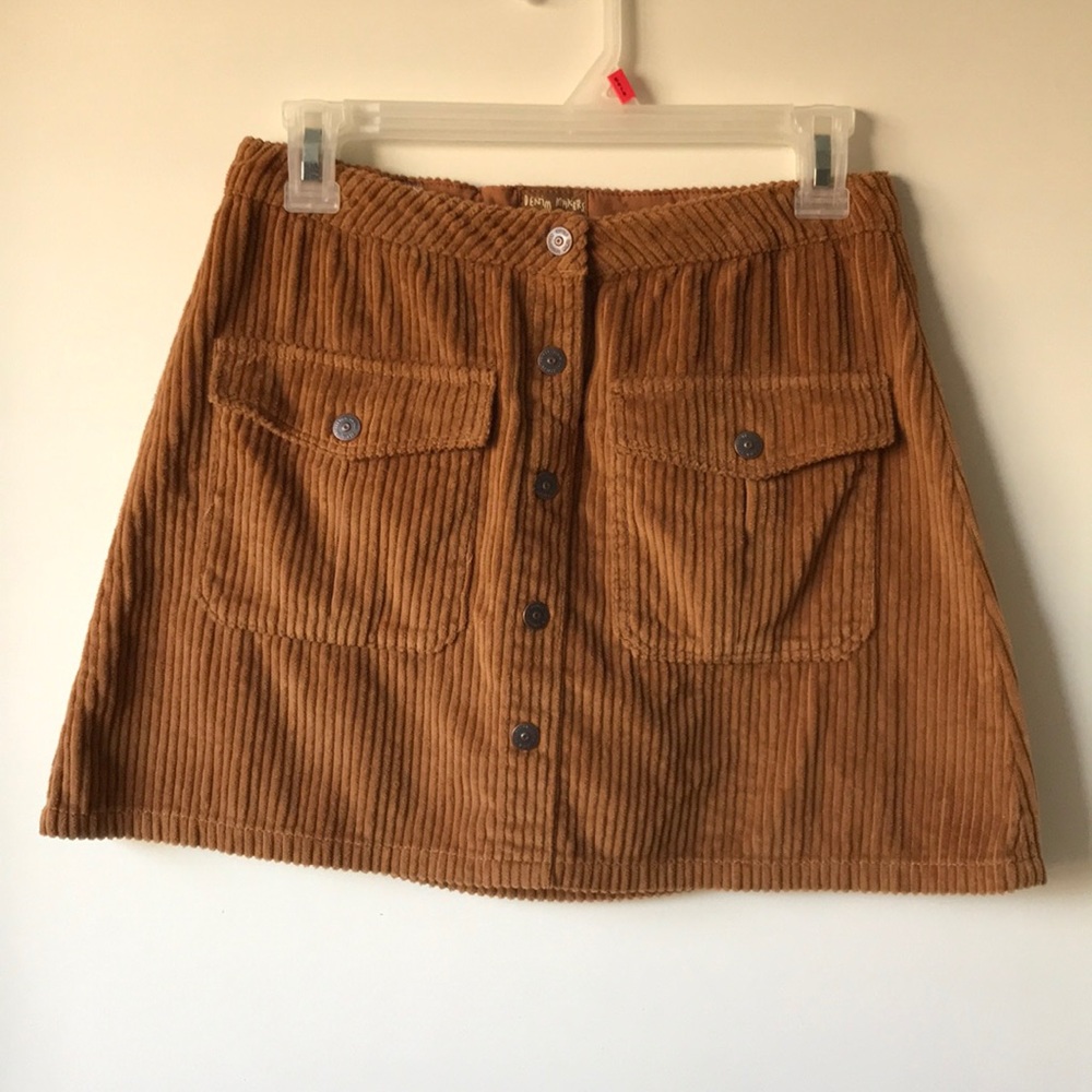 Brown corduroy skirt